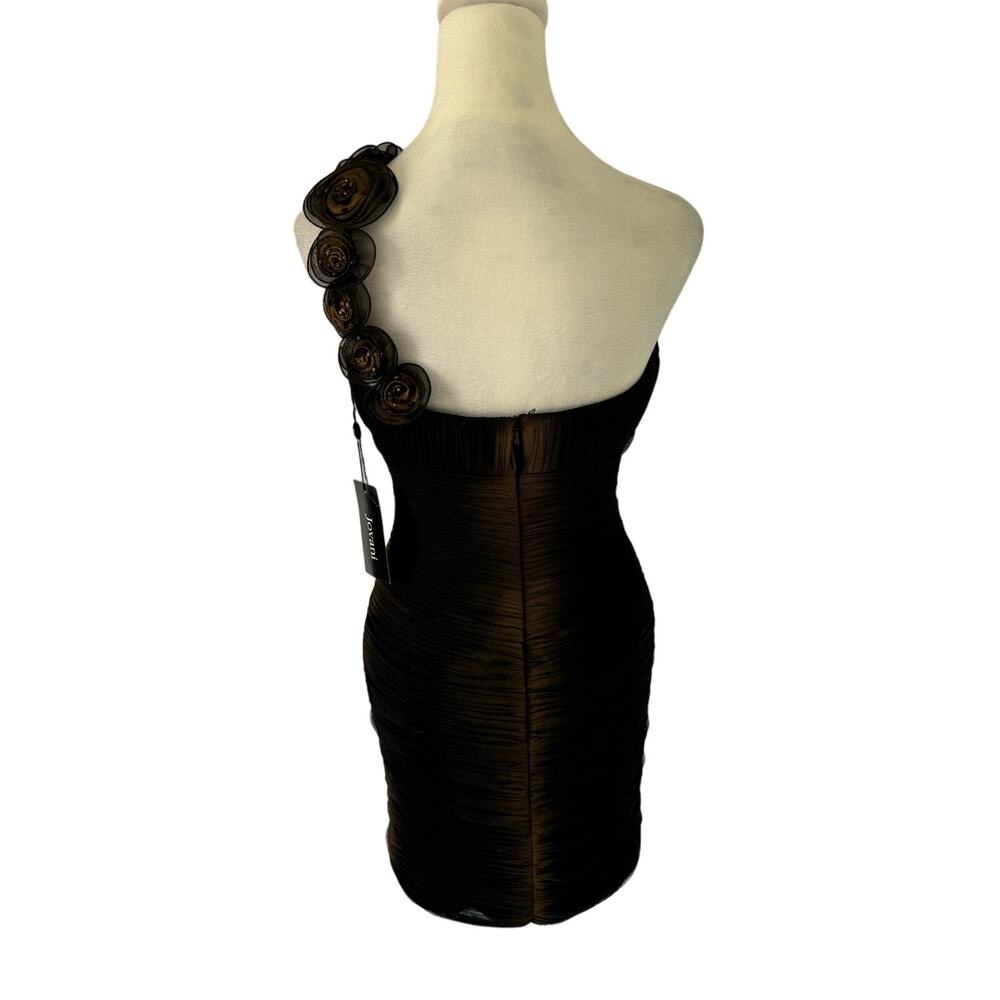 Jovani Junior Prom Dress Vintage Black Rosette One Shoulder Short Retro 90s Sz 8 - Picture 6 of 16